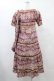 画像2: Jane Marple Dans Le Salon / 総柄リバティティアードワンピース+トートバッグ M ボルドー H-25-08-24-1039-JM-OP-KB-ZH (2)