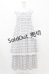 merry jenny / チェックティアードワンピース F グレー H-25-08-24-1041-LO-OP-KB-ZH