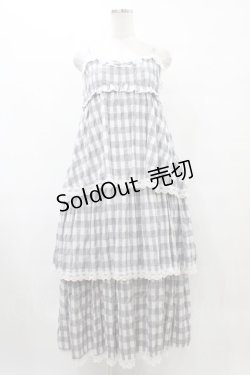 画像1: merry jenny / チェックティアードワンピース F グレー H-25-08-24-1041-LO-OP-KB-ZH