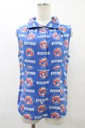 HYSTERIC GLAMOUR / 総柄ノースリーブブラウス  ブルー H-25-08-24-1044-PU-BL-KB-ZH