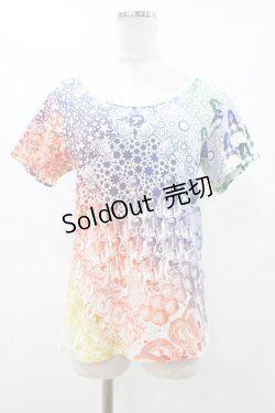 画像1: HYSTERIC GLAMOUR / HYS MANDARA pt Tシャツ  白 H-25-08-24-1046-PU-TO-KB-ZH