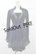 Ozz oneste / ジャガード切替チュニックトップス  ネイビー H-25-08-24-1050-OO-TO-KB-ZH