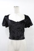 WIDOW / ベルベットパフトップス XS 黒 H-25-08-24-1052-PU-TO-KB-ZH