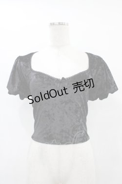 画像1: WIDOW / ベルベットパフトップス XS 黒 H-25-08-24-1052-PU-TO-KB-ZH