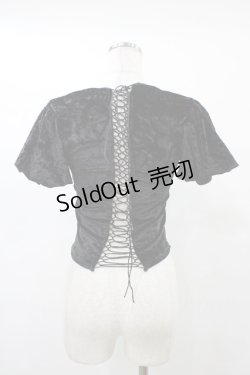 画像2: WIDOW / ベルベットパフトップス XS 黒 H-25-08-24-1052-PU-TO-KB-ZH