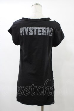 画像2: HYSTERIC GLAMOUR / ダメージピンカットソー  黒 H-25-08-24-1053-PU-TO-KB-ZH