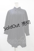 monomania / BIGシャツ  黒 H-25-08-24-1056-PU-BL-KB-ZH