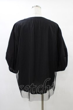 画像2: monomania / チュールパフトップス  ブラック H-25-08-24-1057-PU-TO-KB-ZH
