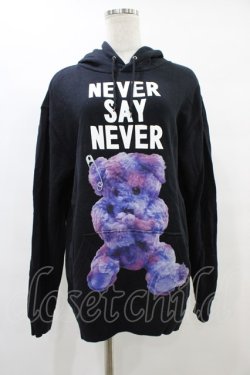 画像1: MILKBOY / NEVER SAY NEVER HOODIE  黒 H-25-08-24-1063-MB-TO-KB-ZH