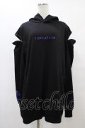 NieR Clothing / オフショルプルパーカー  黒 H-25-08-24-1064-PU-TO-KB-ZH