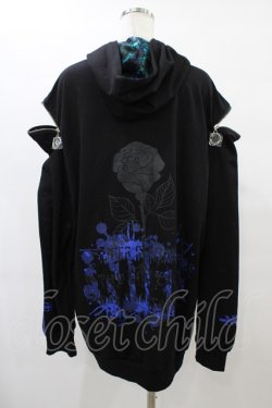 画像2: NieR Clothing / オフショルプルパーカー  黒 H-25-08-24-1064-PU-TO-KB-ZH