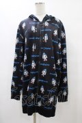 NieR Clothing / 総柄ZIPパーカー F 黒 H-25-08-24-1065-PU-TO-KB-ZH
