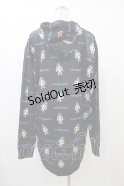 画像2: NieR Clothing / 総柄ZIPパーカー F 黒 H-25-08-24-1065-PU-TO-KB-ZH