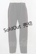 Deorart / サイドラインジャージ・スリムパンツ  黒×赤 H-25-08-24-1027-PU-PA-KB-ZH