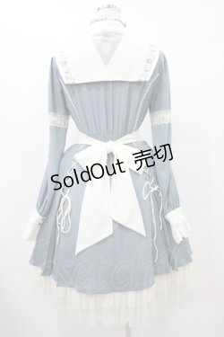 画像2: Ozz oneste / 秋薔薇襟付きワンピース  サックス H-25-08-24-1029-OO-OP-KB-ZH