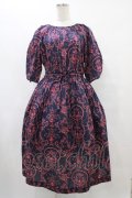 Jane Marple Dans Le Salon / Marie Antoinette drawstring sleeve dress Free ネイビー H-25-08-24-1032-JM-OP-KB-ZH