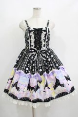 Angelic Pretty / Cotton Candy Shopジャンパースカート Free ブラック H-25-08-24-005-AP-OP-NS-ZH