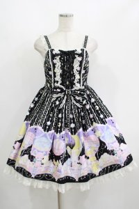Angelic Pretty / Cotton Candy Shopジャンパースカート Free ブラック H-25-08-24-005-AP-OP-NS-ZH