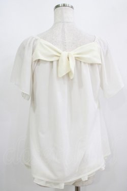 画像3: axes femme / バックリボンシフォンプルオーバー M オフ H-25-08-24-052-AX-TO-NS-ZH