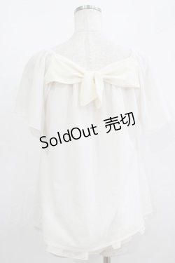 画像3: axes femme / バックリボンシフォンプルオーバー M オフ H-25-08-24-052-AX-TO-NS-ZH