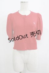 LILLIAN CARAT / ロゴデザインカーディガン 2 レッド H-25-08-24-059-PU-TO-NS-ZH