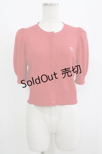 LILLIAN CARAT / ロゴデザインカーディガン 2 レッド H-25-08-24-059-PU-TO-NS-ZH