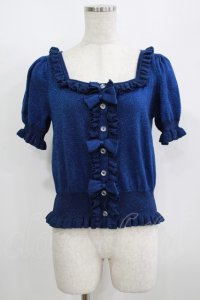 metamorphose / スクエアあき半袖リボンカーディガン Free ネイビー H-25-08-24-060-ME-TO-NS-ZH