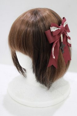 画像1: Innocent World / ウエストミンスターリボンクリップ  ボルドー H-25-08-24-068-IW-AC-NS-ZH