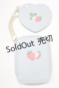 m petit by misako / AMハートミラーツキポーチ  サックス H-25-08-24-074-LO-ZA-NS-ZH