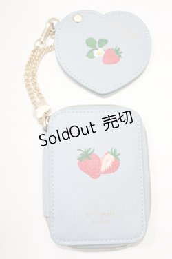 画像1: m petit by misako / AMハートミラーツキポーチ  サックス H-25-08-24-074-LO-ZA-NS-ZH