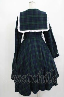 画像3: Favorite / こっくり秋色のグリーンチェックワンピース M~L グリーン/ネイビー H-25-08-24-008-LO-OP-NS-ZH
