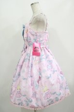 画像2: Angelic Pretty / Moco moco Bunnysジャンパースカート Free ピンク H-25-08-24-012-AP-OP-NS-ZH (2)