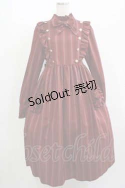 画像1: Physical Drop / ナース風ワンピース・ヘッドドレスセット Free ボルドー H-25-08-24-013-LO-OP-NS-ZH