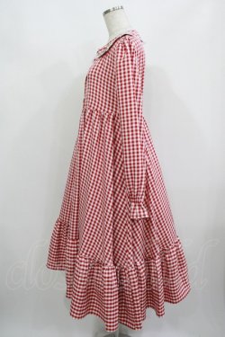 画像2: FLC / 星名桜子/ギンガムチェックワンピース L レッド H-25-08-24-019-LO-OP-NS-ZH
