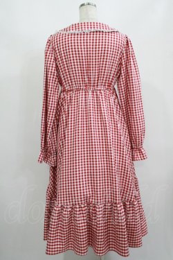 画像3: FLC / 星名桜子/ギンガムチェックワンピース L レッド H-25-08-24-019-LO-OP-NS-ZH