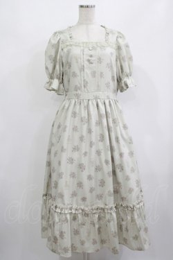 画像1: m petit by misako / AOKハナガラスクエアワンピース L 生成り H-25-08-24-021-LO-OP-NS-ZH