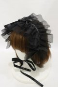 MARBLE / チュールヘッドドレス  ブラック H-25-08-25-1001-GO-AC-NS-ZH