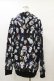 画像2: NieR Clothing / 総柄ZIPパーカー F 黒 H-25-08-25-1006-PU-TO-KB-ZH (2)