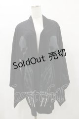 SEX POT ReVeNGe / Skull Ghost Kimono Sleeveカーディガン  ブラック H-25-08-25-1048-SP-TO-KB-ZH