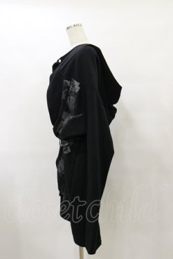 画像3: SEX POT ReVeNGe / 合皮ベルト付ロングフードカーディガン  黒 H-25-08-25-1049-SP-TO-KB-ZH