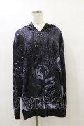 NieR Clothing / 総柄ZIPパーカー F 黒 H-25-08-25-1008-PU-TO-KB-ZH