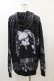 画像2: NieR Clothing / 総柄ZIPパーカー F 黒 H-25-08-25-1008-PU-TO-KB-ZH (2)