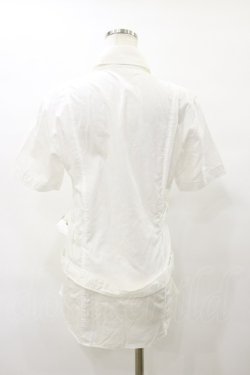 画像2: BPN FOR MEN / ボンテージベルト半袖シャツ  白 H-25-08-25-1056-GO-BL-KB-ZH