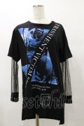 SEX POT ReVeNGe / レイヤード風切替カットソー  黒 H-25-08-25-1060-SP-TO-KB-ZH