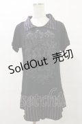 ALGONQUINS / レイヤード風切替カットソー  黒 H-25-08-25-1061-AL-TO-KB-ZH
