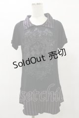 ALGONQUINS / レイヤード風切替カットソー  黒 H-25-08-25-1061-AL-TO-KB-ZH