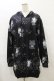 画像1: NieR Clothing / 総柄ZIPパーカー F 黒 H-25-08-25-1010-PU-TO-KB-ZH (1)