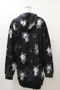 画像2: NieR Clothing / 総柄ZIPパーカー F 黒 H-25-08-25-1010-PU-TO-KB-ZH