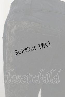 画像4: h.naoto Blood / 異素材切替レースアップパンツ  黒 H-25-08-25-1068-HN-PA-KB-ZH