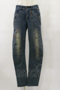 Ozz Croce / 刺繍デニムパンツ  ブルー H-25-08-25-1070-OO-PA-KB-ZH